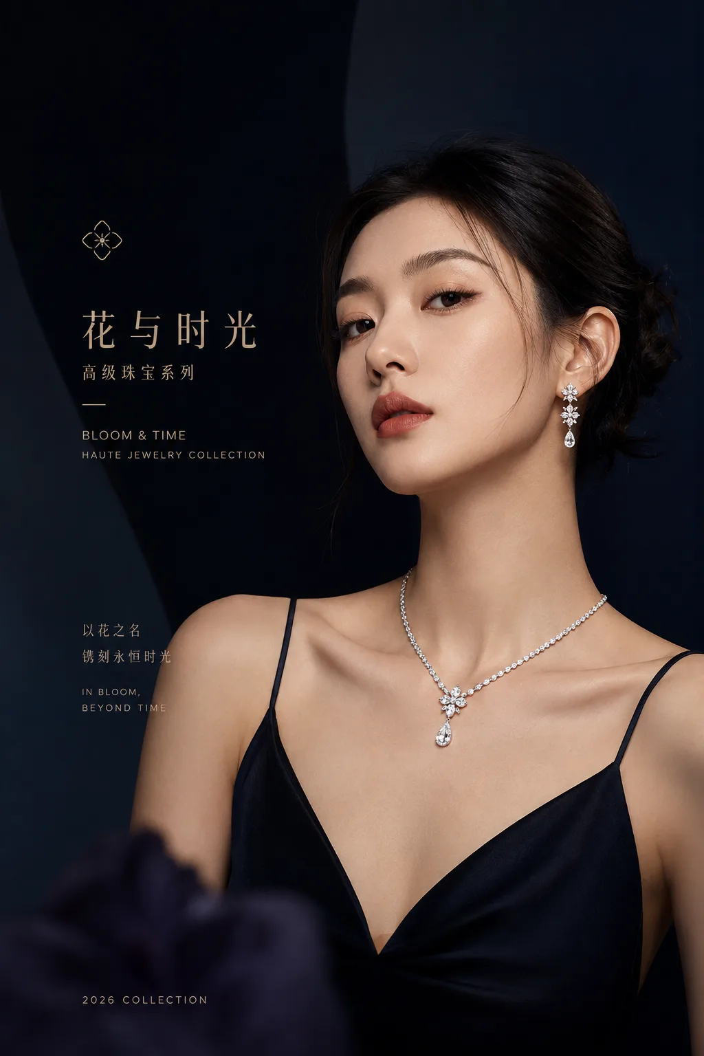 安娜玫瑰花与时光珠宝大片